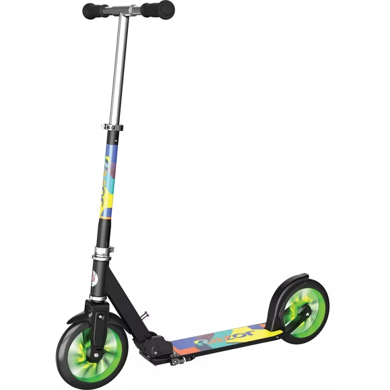 Trotinete clássica Razor A5 Lux Light-Up — quadro em alumínio, rodas PU de 20 cm, dobrável, carga máx. 100 kg