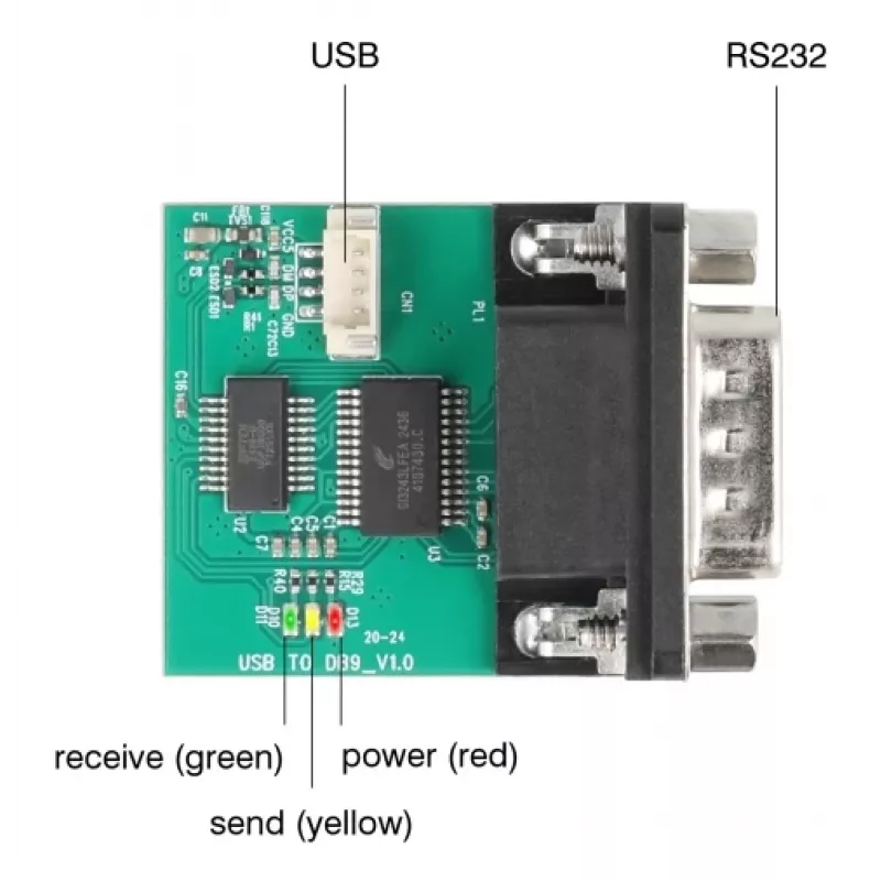 Conversor série DeLOCK 90781 repetidor isolador USB 2.0 RS-232 preto verde