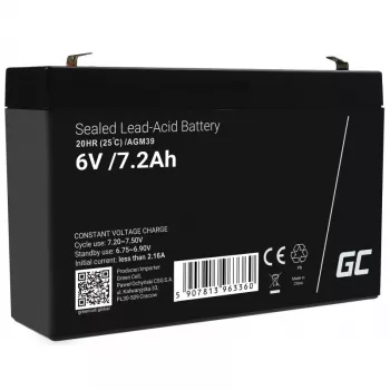 Bateria industrial Green Cell AGM39 7200 mAh 6 V