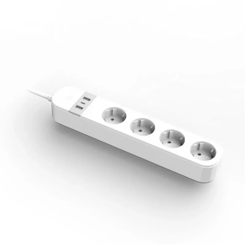 Régua de tomadas inteligente Gembird TSL-PS-S4U-01-W 4 tomadas AC 3880 W Branco