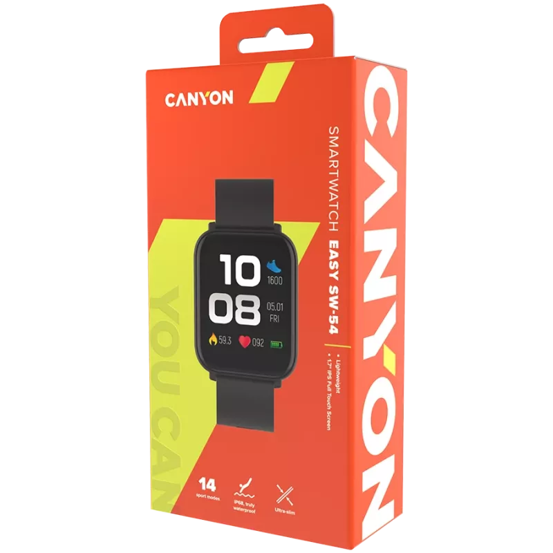 Smartwatch Canyon EASY SW-54 preto