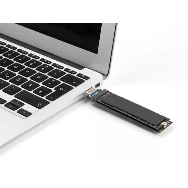 Conversor combo DeLOCK para M.2 NVMe PCIe ou SSD SATA USB 3.2 Gen 2 preto