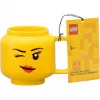 Caneca de cerâmica room copenhagen Winking Girl Small Amarela 40460803, 250–350 ml
