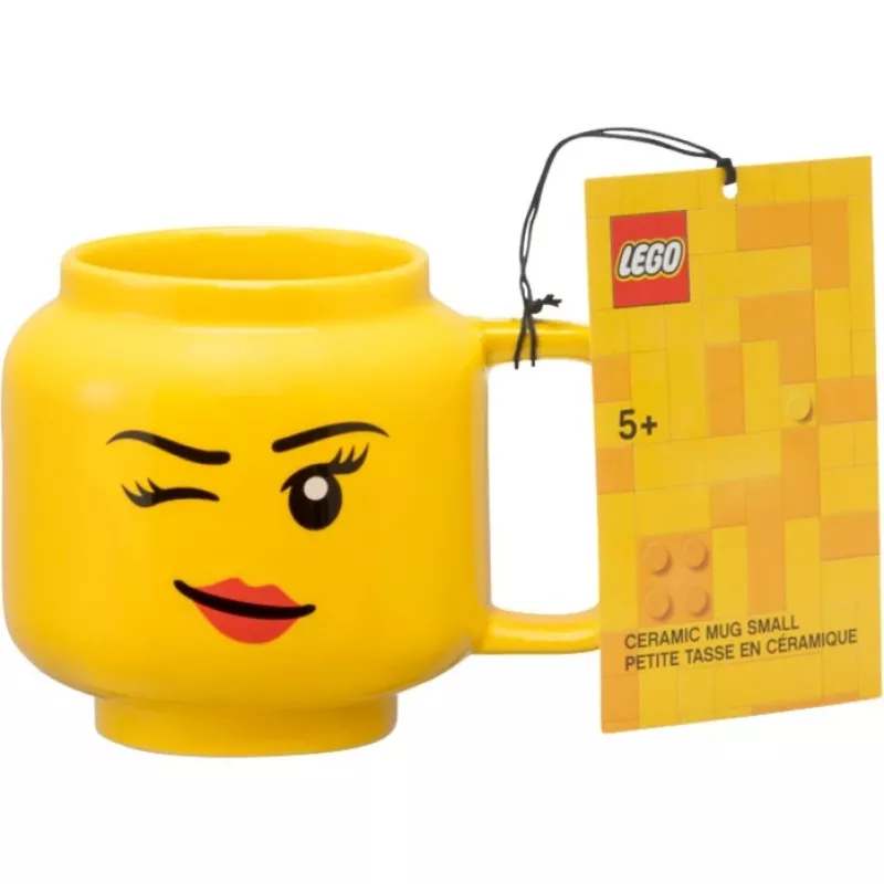 Caneca de cerâmica room copenhagen Winking Girl Small Amarela 40460803, 250–350 ml