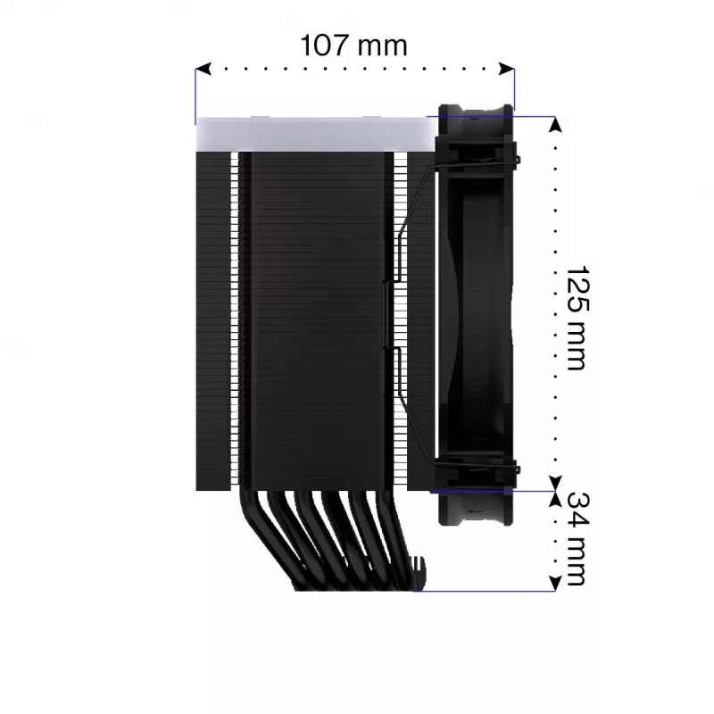 ENDORFY Fortis 5 ARGB cooler de CPU a ar, preto