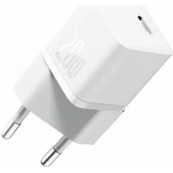 Carregador rápido Baseus Gan5 Mini 1C 20W Universal para smartphone branco