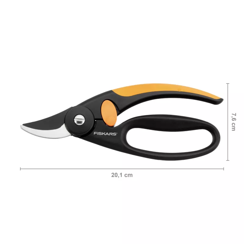 Tesoura de poda Fiskars 111440 Bypass preta — Fiskars 1001534 (tesoura de jardim de mão, Bypass, preta)