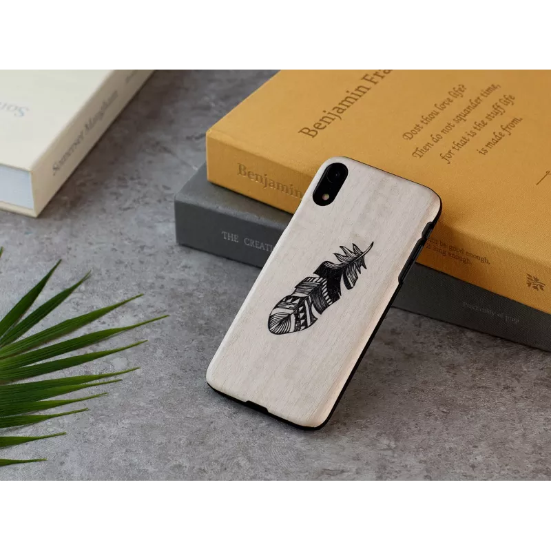 Capa para smartphone man and wood para iPhone XR, Indian preto, capa rígida protetora
