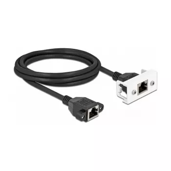 DeLOCK cabo de extensão de rede Cat.6A 2 m S/FTP RJ45 preto
