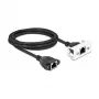 DeLOCK cabo de extensão de rede Cat.6A 2 m S/FTP RJ45 preto