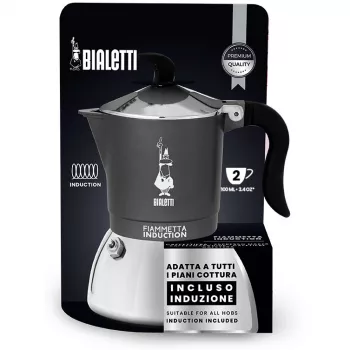 Cafeteira de indução BIALETTI FIAMMETTA 2 chávenas, cinzento
