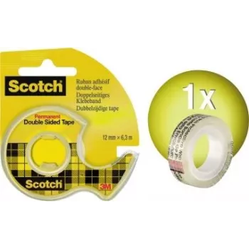 Fita adesiva dupla face Scotch + suporte 12mm x 6,3 136D-MDEU