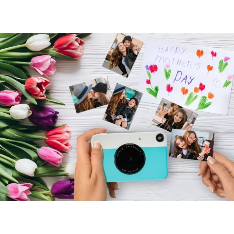 Máquina fotográfica instantânea Kodak PRINTOMATIC, 2x3'', Azul