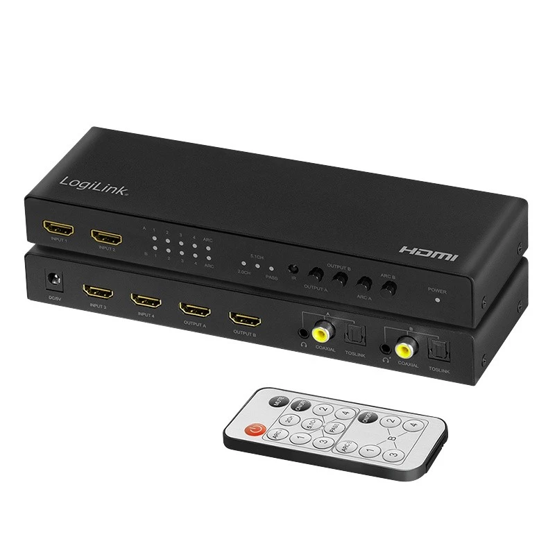 Switch HDMI 4x2 portas 4K/60Hz