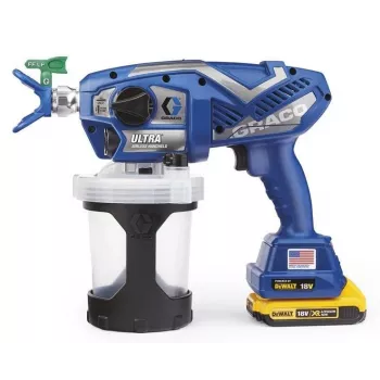 Pistola de pintura airless GRACO ULTRA (2 x bateria 2AH DEWALT + carregador) + bolsa