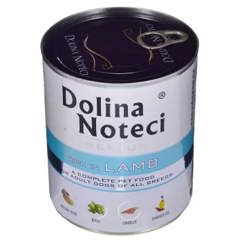 Dolina Noteci Premium rica em borrego ração húmida para cães 800 g