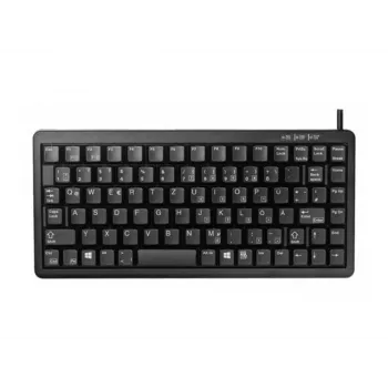 CHERRY Compact , Combo (USB + PS/2), DE Teclado Office USB + PS/2 QWERTY preto