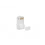 Conector RJ-45 LANBERG PLU-6000 para cabo Cat6 U/UTP, transparente/branco, pack de 100