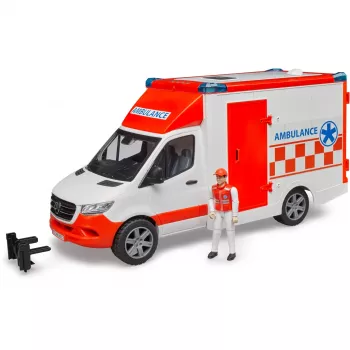 Bruder 1/16 Mercedes-Benz Sprinter ambulância com condutor