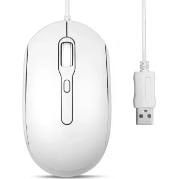 Perixx PERIMICE-222UW rato ótico Silent USB-A branco – rato – ótico (PERIMICE-222UW)