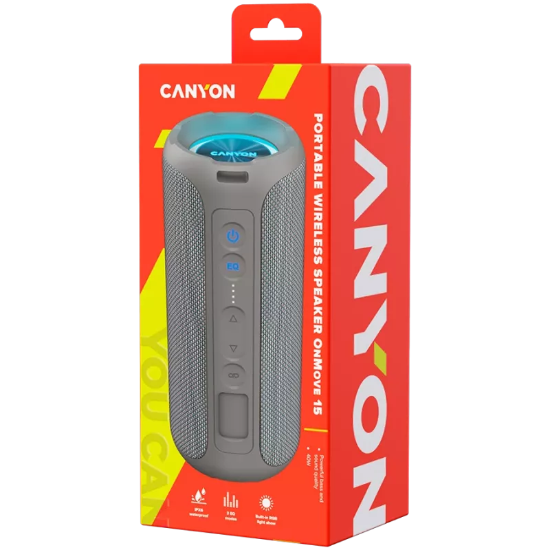 Altifalante portátil Canyon CNE-CBTSP15BG bege
