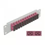Patch panel de fibra ótica DeLOCK 10 polegadas 12 portas SC duplex violeta 1U cinzento