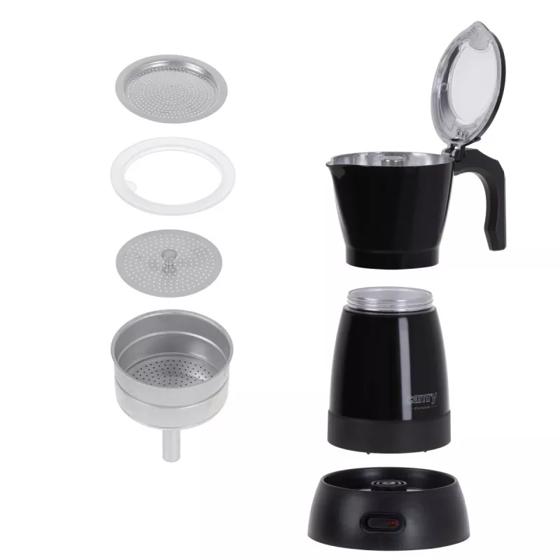 Cafeteira moka elétrica Camry CR 4415b 0,5 L, 480 W, preta