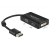 DeLOCK 0,16 m DisplayPort/VGA+HDMI+DVI VGA (D-Sub)+ HDMI + DVI preto