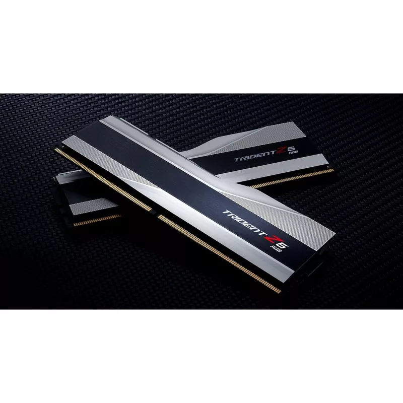 DIMM 64 GB DDR5-6000 (2x 32 GB) Dual-Kit, memória prateada, F5-6000J3040G32GX2-TZ5RS, Trident Z5 RGB, INTEL XMP
