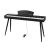 Piano digital Kruger & Matz KMDP-45P-BK — acabamento preto mate, teclas com peso