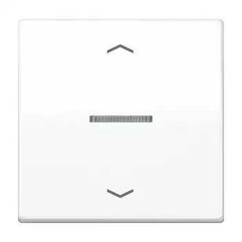 Interruptor de pressão Jung BTAS17101PWW tecla simples com símbolos de seta, branco