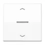 Interruptor de pressão Jung BTAS17101PWW tecla simples com símbolos de seta, branco