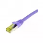 Cabo de rede RJ45, CAT6A 500 MHz, 0,15 m, lilás, S-STP (S/FTP), TPE/LSZH (Ultraflex), AWG26, com cabo bruto Cat.7, Synergy 21 (S217760)