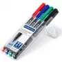 Marcador permanente Staedtler Lumocolor 317 WP4 preto, azul, verde, vermelho