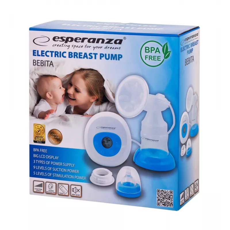Esperanza BEBITA ECM001B Bomba tira-leite elétrica, 150 ml, azul