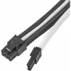 Cabo de extensão de alimentação SILVERSTONE PP07E 8‑pin PCIe 30 cm (preto/branco)