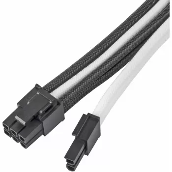 Cabo de extensão de alimentação SILVERSTONE PP07E 8‑pin PCIe 30 cm (preto/branco)