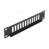 Patch panel de fibra ótica DeLOCK 10 polegadas 12 portas SC duplex LC quad 1U preto