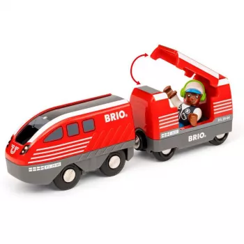 World - Conjunto de comboio com motor de corda, veículo de brincar