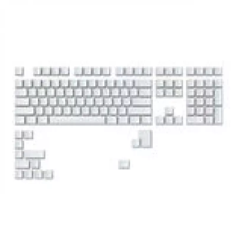 Conjunto de teclas GLORIOUS GMMK ABS Doubleshot V2 layout UK branco — teclas de substituição para teclados mecânicos