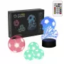 Lâmpada de mesa MANTA SNL124RGB esferas de decoração de luz 3D RGB, LED com mudança de cor, iluminação decorativa