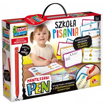 Conjunto de aprendizagem Montessori de escrita com caneta e 18 placas