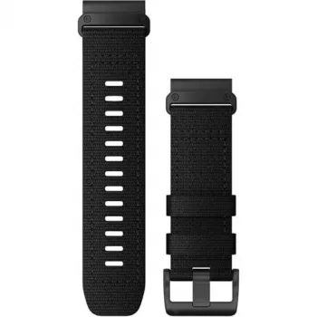 Garmin Bracelete de substituição QuickFit 26mm nylon preto aço inoxidável (010-13010-00)