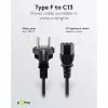 Cabo IEC Goobay 5 m preto ficha de rede tipo F IEC C13 H05VV-F3G