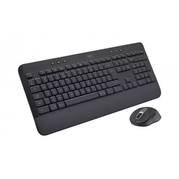 Logitech Signature MK650 for Business - Conjunto teclado e rato - Sem fios - 2,4 GHz, Bluetooth LE - QWERTY - Espanhol - Grafite