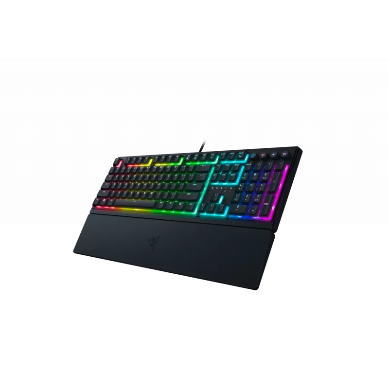 Teclado Razer Ornata V3 RGB Gaming USB preto Full-Size com fios Mecha-Membrane
