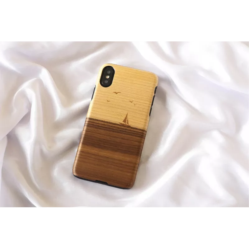 Capa para smartphone man and wood para iPhone X/XS – modelo mare, preto