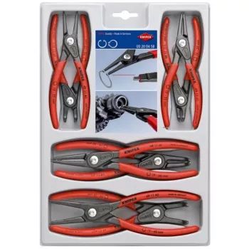 Conjunto de alicates Knipex para anéis de segurança de precisão