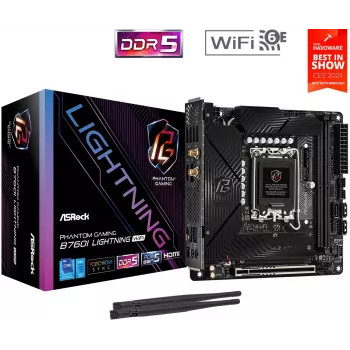 ASRock B760I Lightning WiFi DDR5 Mini-ITX LGA1700 Placa-mãe