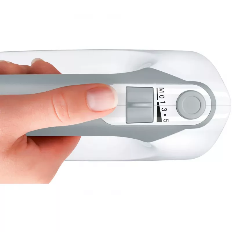 Batedeira manual Bosch MFQ36400 — 450 W, 5 velocidades, turbo, cabo de 1,3 m, cinzento/branco